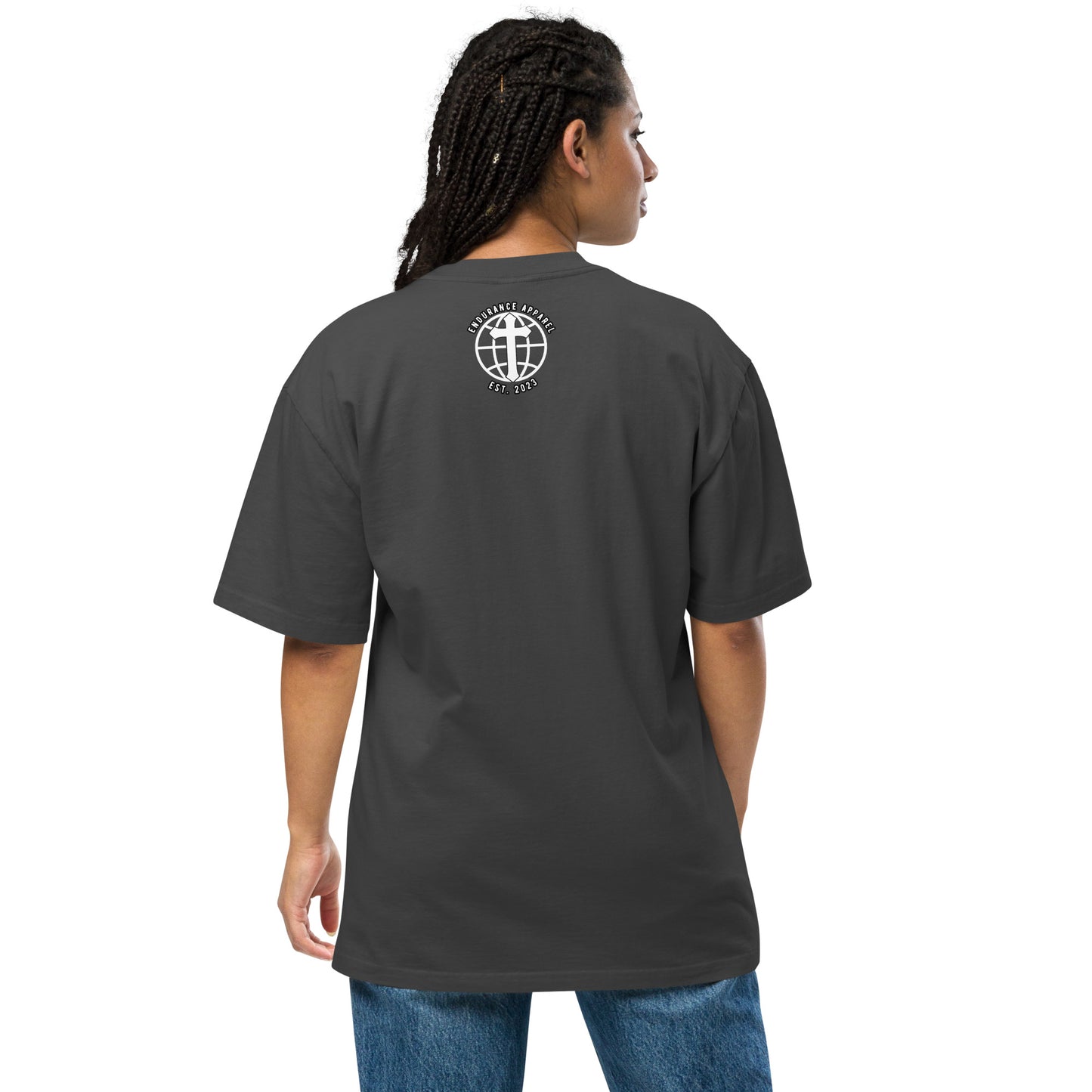 Over sized faded Never Fear Death - T-shirt