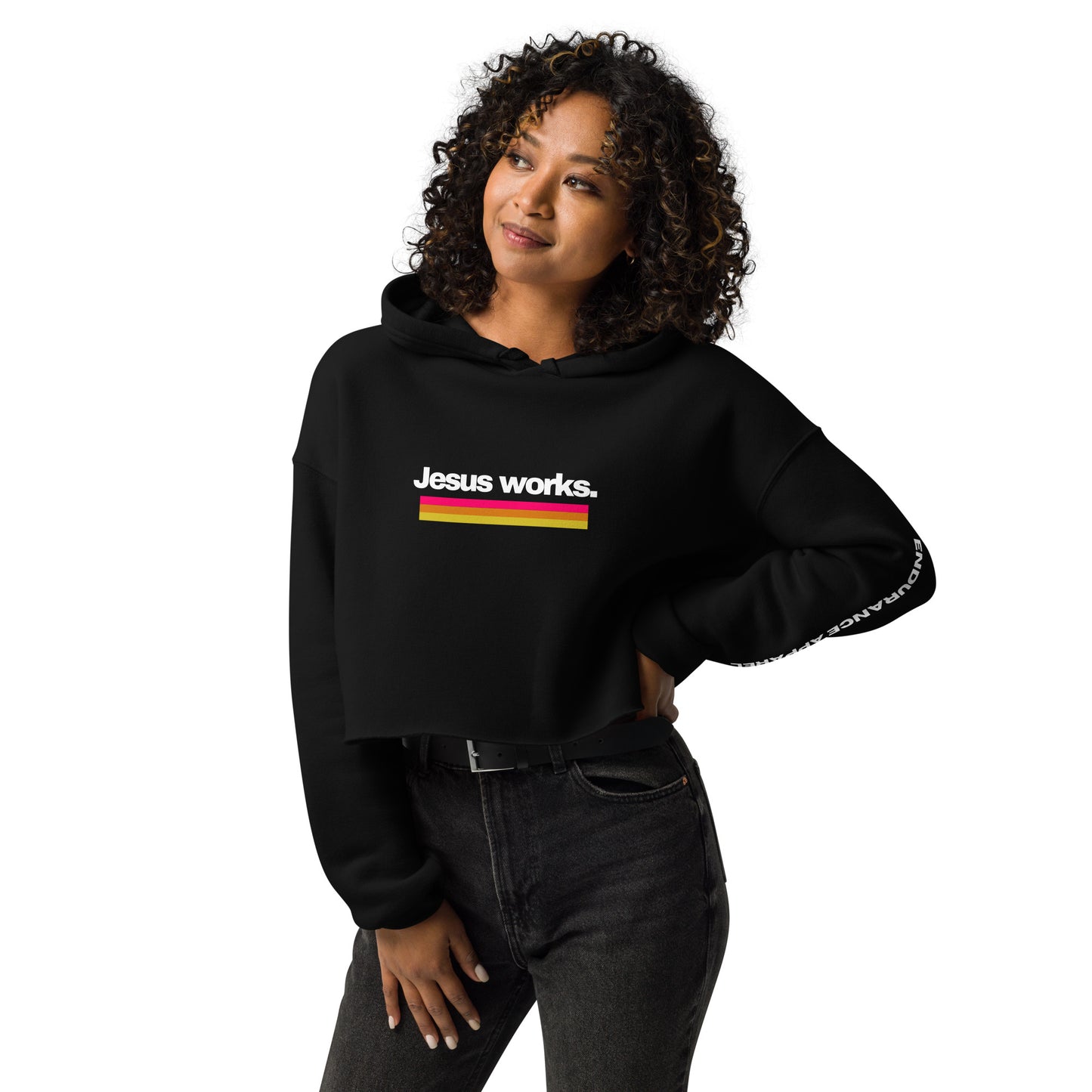 Jesus Works - Women Crop Hoodie