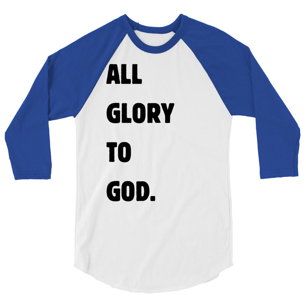 All Glory To God - 3/4 sleeve baseball shirt