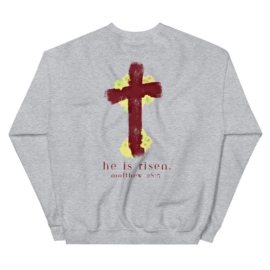 He is risen (painted cross) - Unisex Sweatshirt