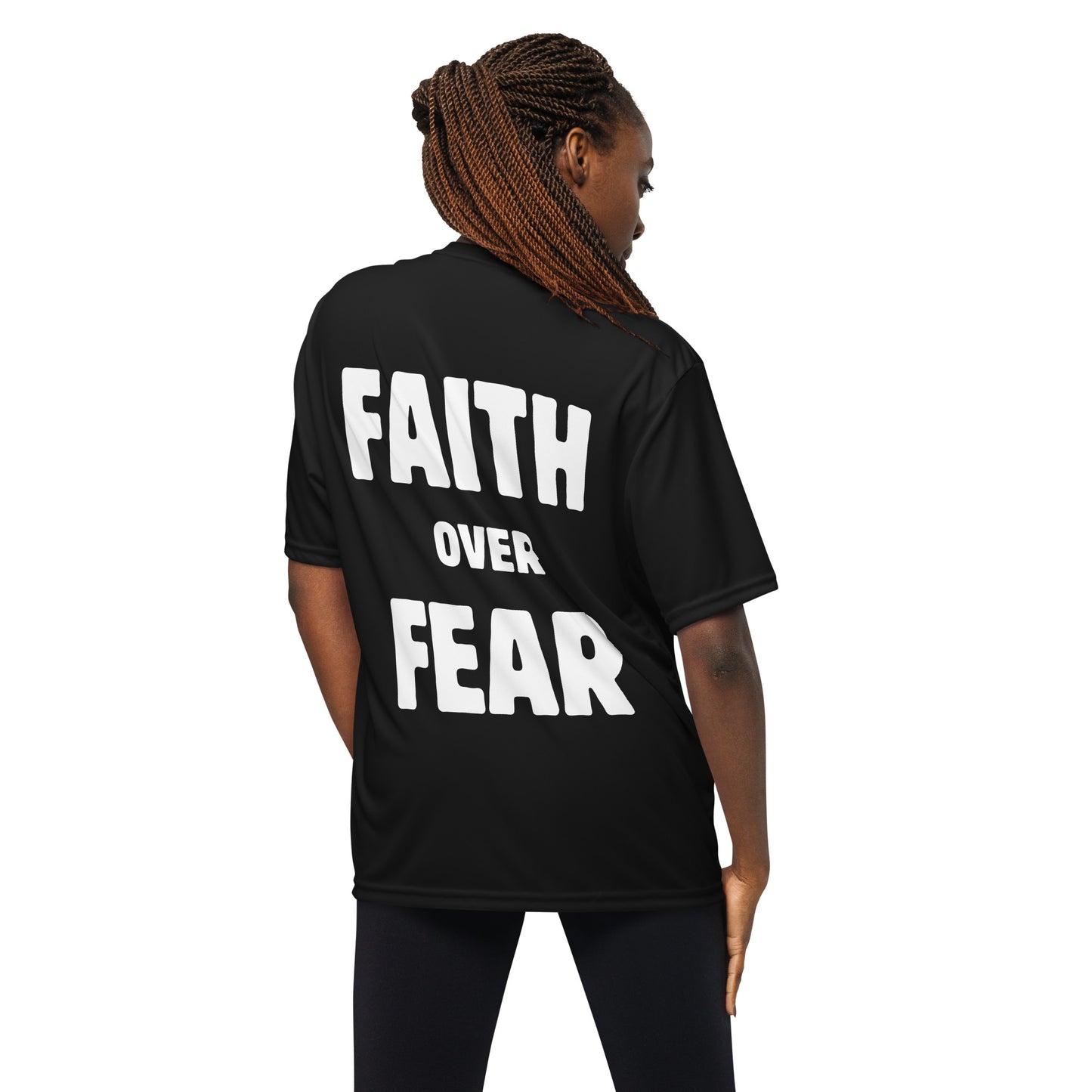 FAITH OVER FEAR - Unisex workout crew neck t-shirt